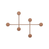 Cuier de hol metalic Metal Wall Hook Lux 2, Cupru, 82x60x10 cm