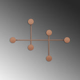 Cuier de hol metalic Metal Wall Hook Lux 2, Cupru, 82x60x10 cm