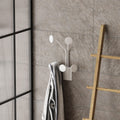 Cuier de hol metalic Metal Wall Hook Vintage 1, Alb, 24x16 cm