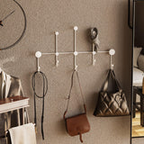 Cuier de hol metalic Metal Wall Hook Vintage 2, Alb, 80x45x10 cm