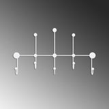 Cuier de hol metalic Metal Wall Hook Vintage 2, Alb, 80x45x10 cm