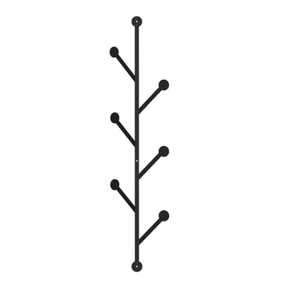 Cuier de hol metalic Ponpon, Negru, 5x94x22 cm