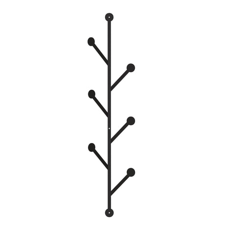 Cuier de hol metalic Ponpon, Negru, 5x94x22 cm