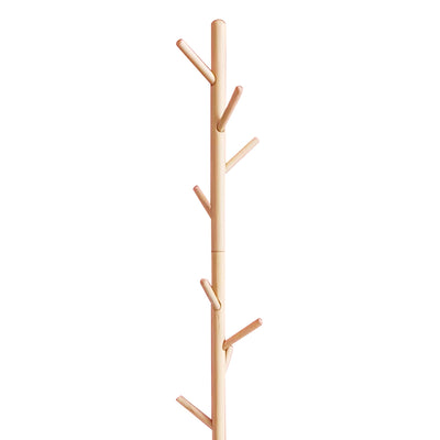 Cuier de paltoane tip pom Driko din lemn, Natural, 38x38x174 cm, imagine suplimentara