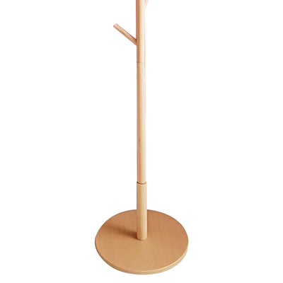 Cuier de paltoane tip pom Driko din lemn, Natural, 38x38x174 cm, detaliu produs