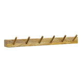 Cuier de perete cu funcție Hokkie, Natural, Lemn masiv de acacia, 60x11x10 cm