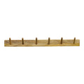 Cuier de perete cu funcție Hokkie, Natural, Lemn masiv de acacia, 60x11x10 cm, imagine suplimentara
