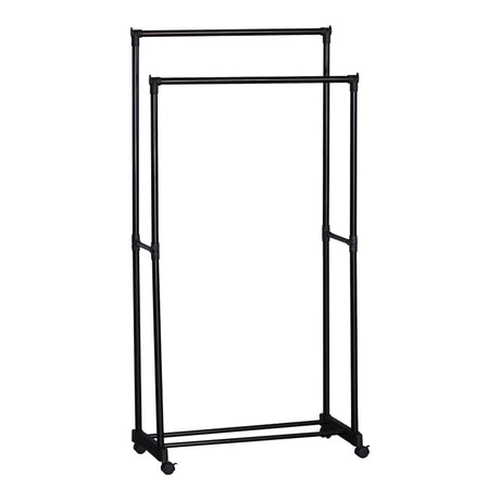 Cuier de podea Ganco din metal, Negru, 75x39x157 cm