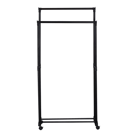 Cuier de podea Ganco din metal, Negru, 75x39x157 cm
