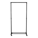 Cuier de podea Wizak din metal, Negru, 75x42x157 cm
