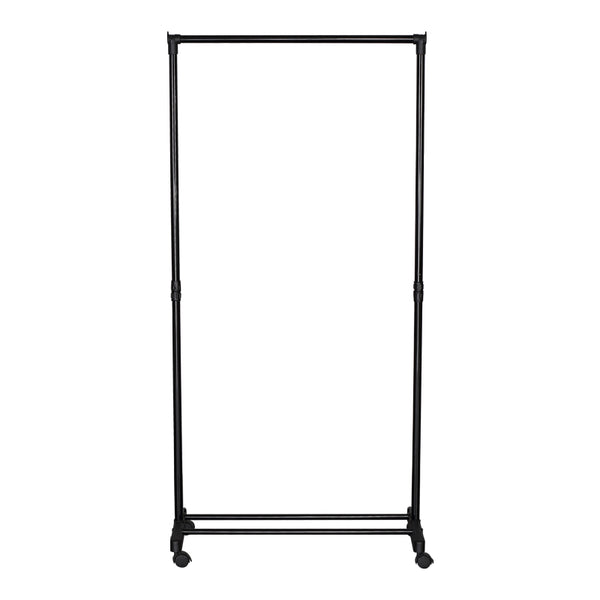 Cuier de podea Wizak din metal, Negru, 75x42x157 cm