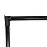 Cuier de podea Wizak din metal, Negru, 74.5x41.5x157 cm, vedere laterală, metal, PP, pentru dormitor