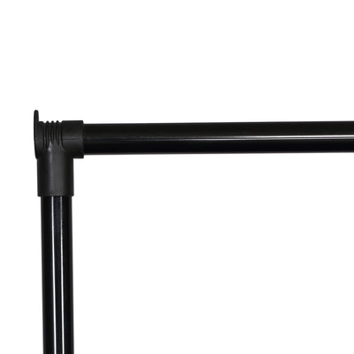 Cuier de podea Wizak din metal, Negru, 74.5x41.5x157 cm, vedere laterală, metal, PP, pentru dormitor