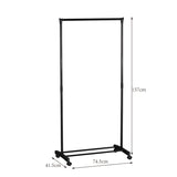 Cuier de podea Wizak din metal, Negru, 75x42x157 cm