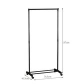 Cuier de podea Wizak din metal, Negru, 74.5x41.5x157 cm, prezentare produs, metal, PP, pentru dormitor