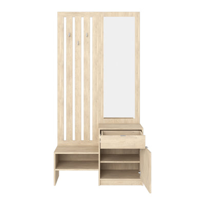 Cuier Entrance unit, Metal, Sonoma, 100x35x200 cm, detaliu produs