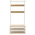 Cuier Intrare Ralph Maple, Alb, 80x40x170 cm, imagine suplimentara