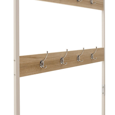Cuier Intrare Ralph Maple, Alb, 80x40x170 cm, detaliu produs