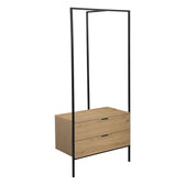 Cuier Keila Natural si metal negru 85x45x190 cm