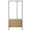 Cuier Keila Natural si metal, negru, 85x45x190 cm, detaliu produs