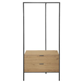 Cuier Keila Natural si metal, negru, 85x45x190 cm, detaliu produs