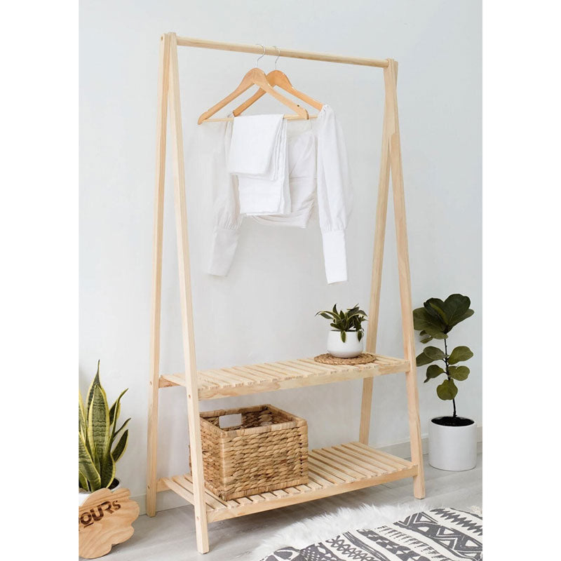 Cuier Linett, Natural, 86x38x148 cm, imagine suplimentara