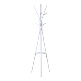 Cuier metalic Denner, Metal, Alb, 48x48x180 cm - Alb