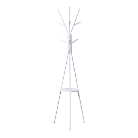 Cuier metalic Denner, Metal, Alb, 48x48x180 cm