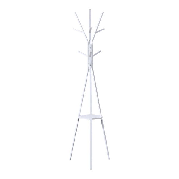 Cuier metalic Denner, Metal, Alb - Negru, 48x48x180 cm