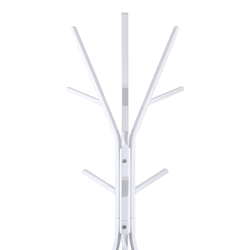 Cuier metalic Denner, Metal, Alb, 48x48x180 cm - Alb