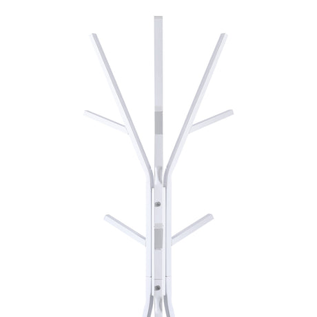 Cuier metalic Denner, Metal, Alb, 48x48x180 cm