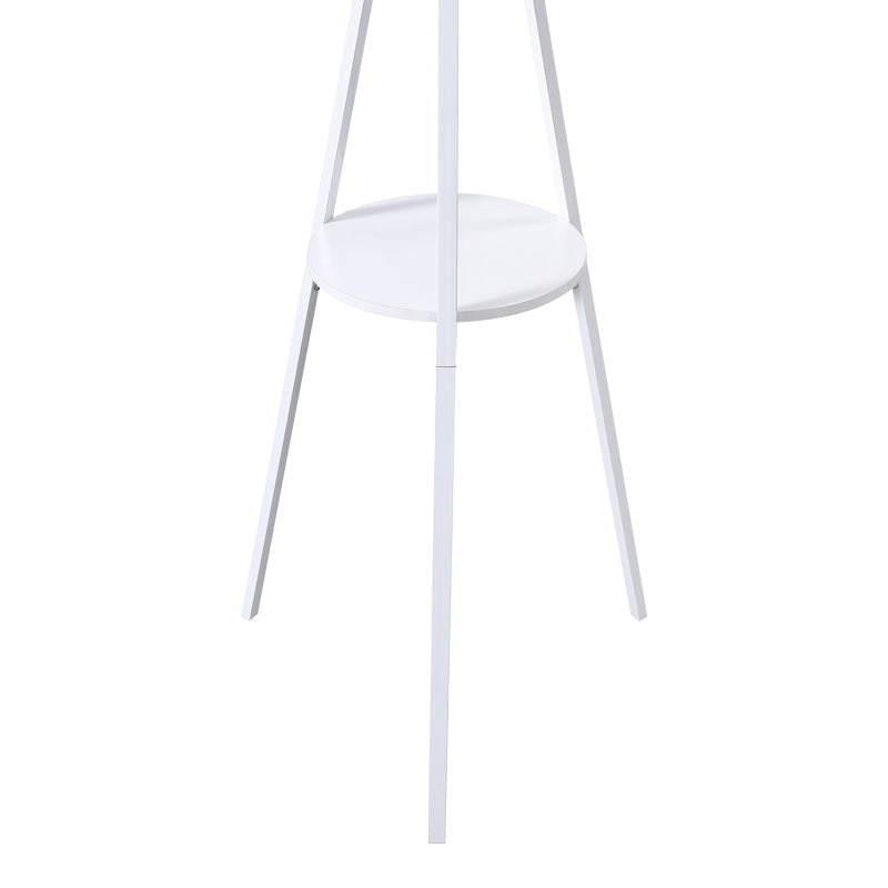 Cuier metalic Denner, Metal, Alb, 48x48x180 cm - Alb