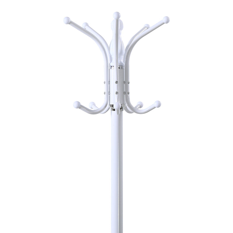 Cuier metalic Mendora, Negru, 40x40x180 cm - Alb