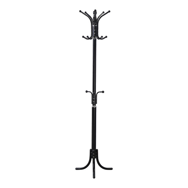 Cuier metalic Mendora, Alb - Negru, 40x40x180 cm
