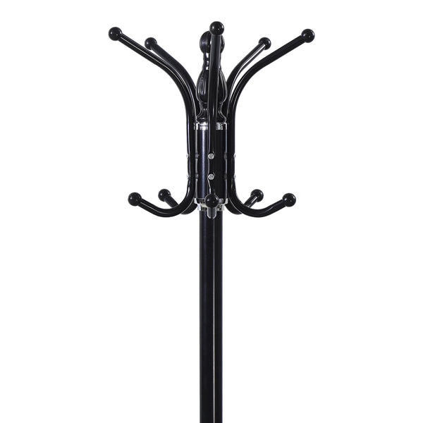 Cuier metalic Mendora, Alb - Negru, 40x40x180 cm