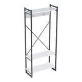 Cuier mobilier intrare Baker, nuc-negru, 90x34x180 cm - Alb