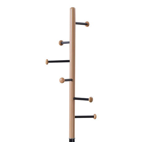 Cuier pentru haine Serea, metal, negru-natural, 30x175 cm