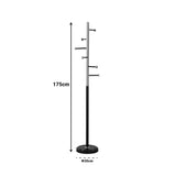 Cuier pentru haine Serea, Metal, 30x175 cm - Negru