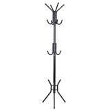 Cuier Piero metal, Alb - Negru, D44x181 cm - Negru