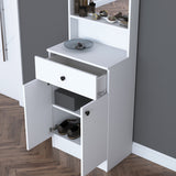Cuier Rockder cu oglinda, 60x35x183 cm - Alb