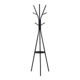 Cuier metalic Denner, Metal, Alb, 48x48x180 cm - Negru