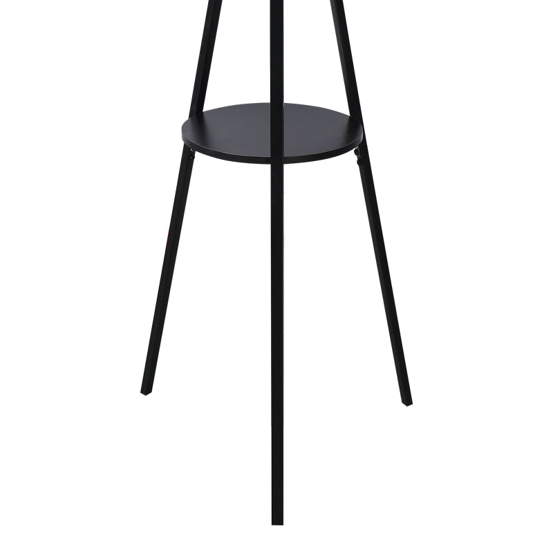 Cuier metalic Denner, Metal, Alb, 48x48x180 cm - Negru
