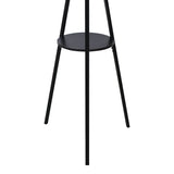 Cuier metalic Denner, Metal, Alb, 48x48x180 cm - Negru