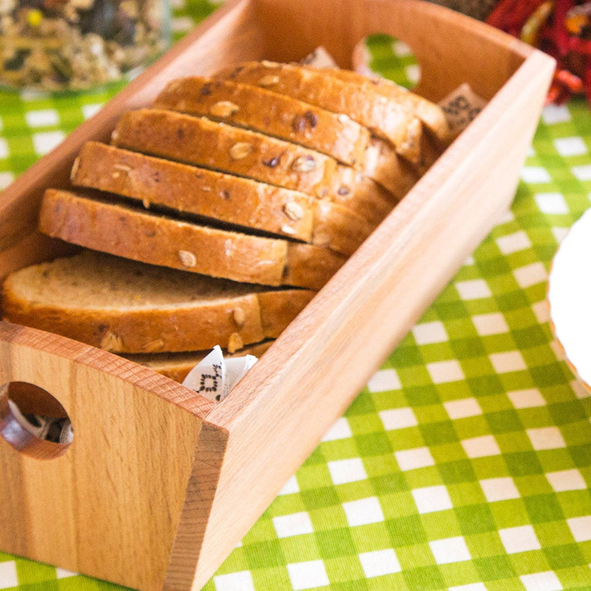 Cutie de pâine Breadbox UP00624, Natural, 31x17.5x12 cm