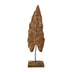 Accesoriu Decorativ Decoratiune de masa frunza Lopi Auriu mango lemn-fier 23x9x78 cm