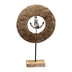 Accesoriu Decorativ Decoratiune de masa Manny lemn de mango Natural-aluminiu 31x18x50 cm