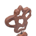 Decoratiune de masa Strab lemn Natural tec-metal, 49x15x70 cm, detaliu produs