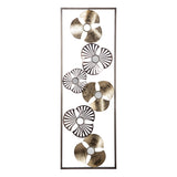 Decoratiune de perete Blomma metal auriu, antic, 31x90 cm