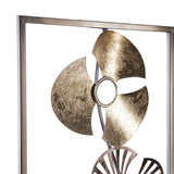 Decoratiune de perete Blomma metal auriu, antic, 31x90 cm
