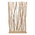 Accesoriu Decorativ Decoratiune de perete cu etajere Barbin, Lemn Teak-Suar, 120x25x200 cm